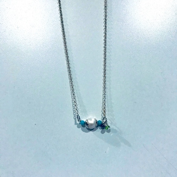 Jewelry - Service silver necklace with cultured white pearl